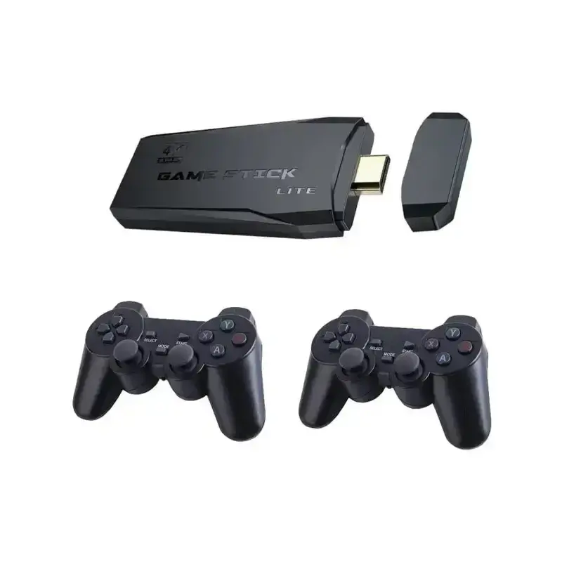 کنسول بازی بی‌سیم مدل 2.4G Wireless Controller Gamepad-4K Game Stick Lite به همراه دسته بازی
